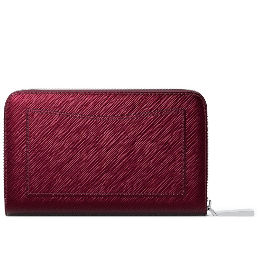 Michael Kors Deep Red Zip Wallet - Picture 3 of 7